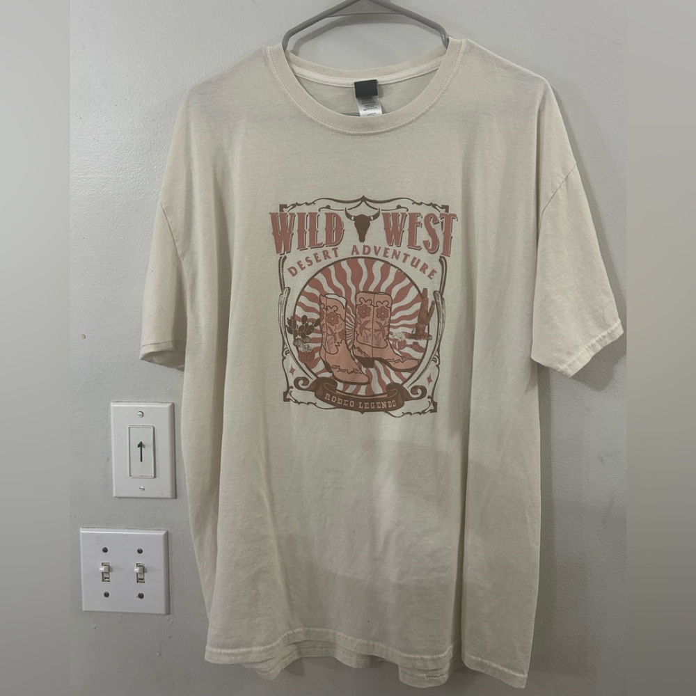 Wild West Desert Adventure Graphic Tee - Cream